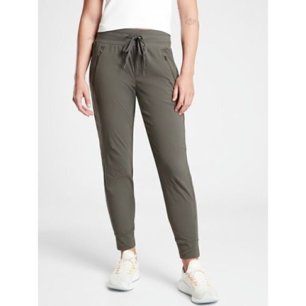 Athleta‎ Trekkie North Olive Green Jogger Pants 2